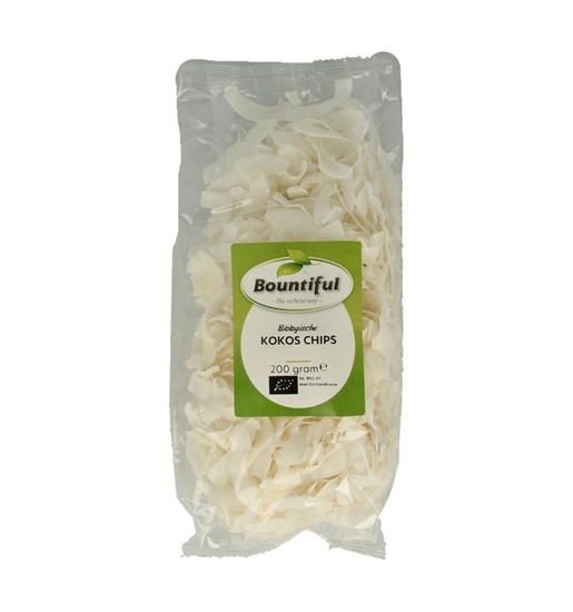 BOUNTIFUL GEROOSTERDE KOKOSCHIPS BIO 200GR